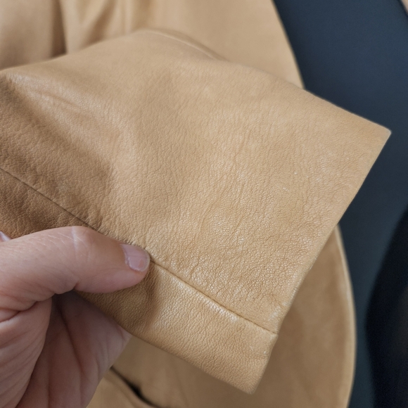 THEORY Lanai tan leather jacket - Picture 6 of 11